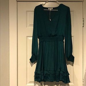 Dark Green Satin Dress